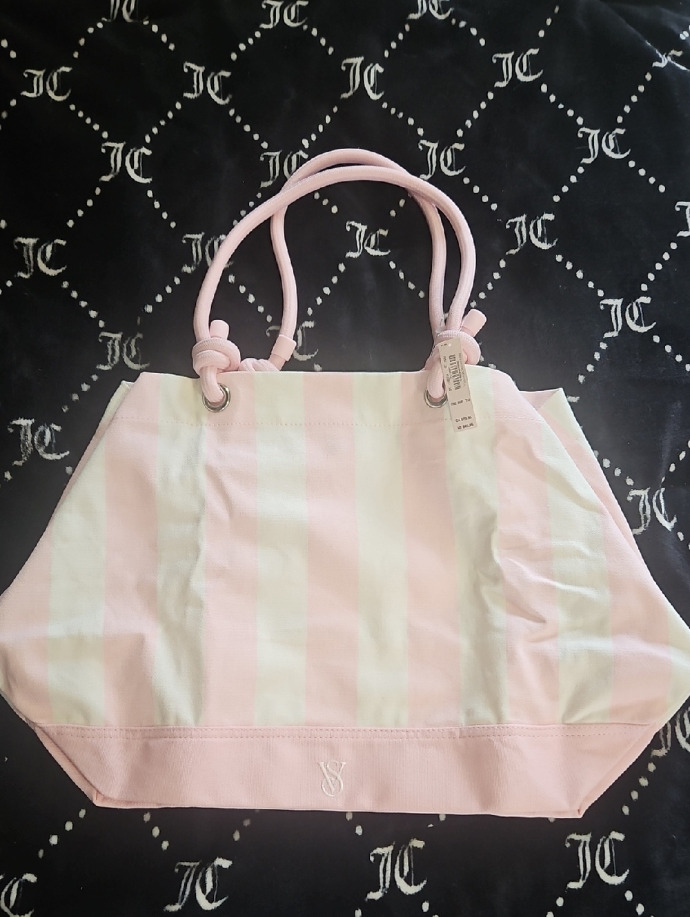 Victoria's Secret Heritage Stripe Rope Handle Tote Bag NEW SEALED MSRP $49.95 - Picture 14 of 14